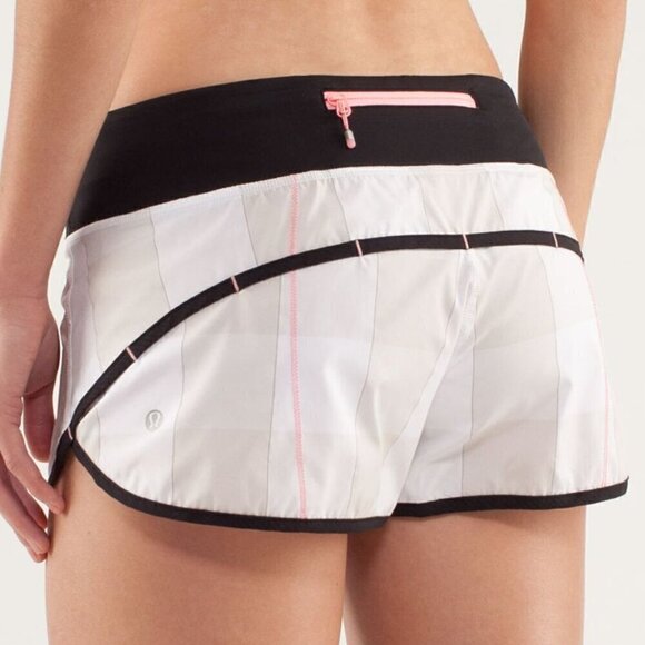 Lululemon Run: Speed Short 2.5" - 6 Gros Gingham Dune / Black - Picture 1 of 6
